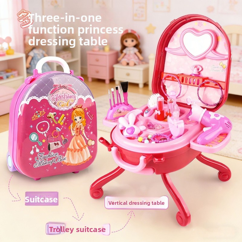 Beauty Makeup Desk - Kawaii Kinder-Spielset mit Schminktisch, Imitation von