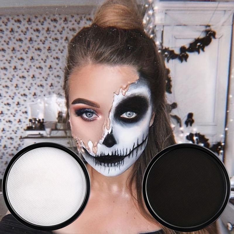 Beauty Makeup Pictures - 30G Wasserlöslichkeit Monochromatische Körperbemalung Schwarz-Weiß-Make-up Gesichtsbemalung