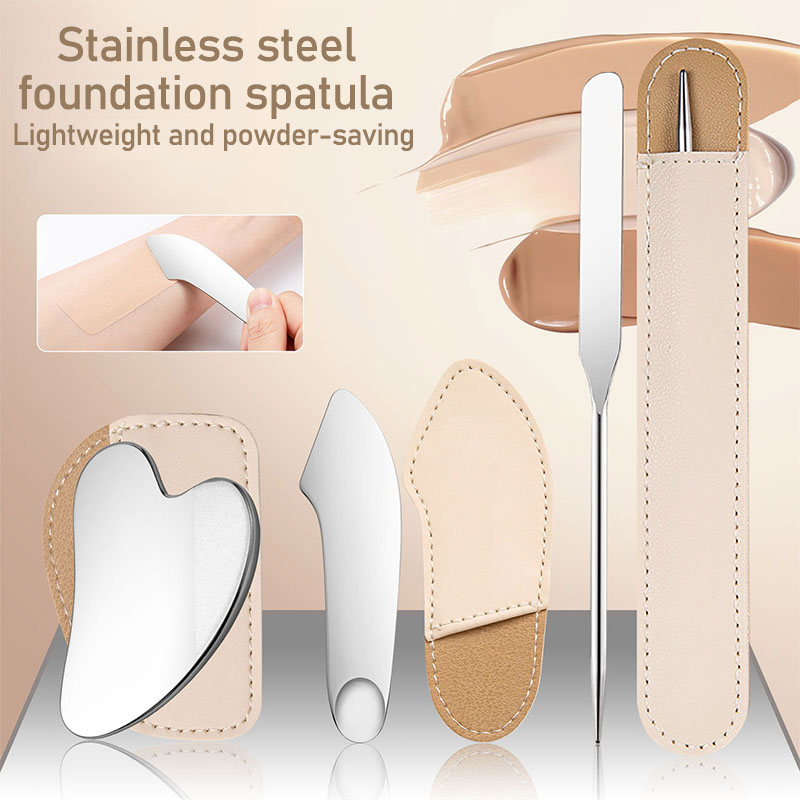 Beauty Makeup Palette - Neue Make-up-Palette aus Edelstahl, Beauty-Spatel, Mini-Kosmetikspatel,