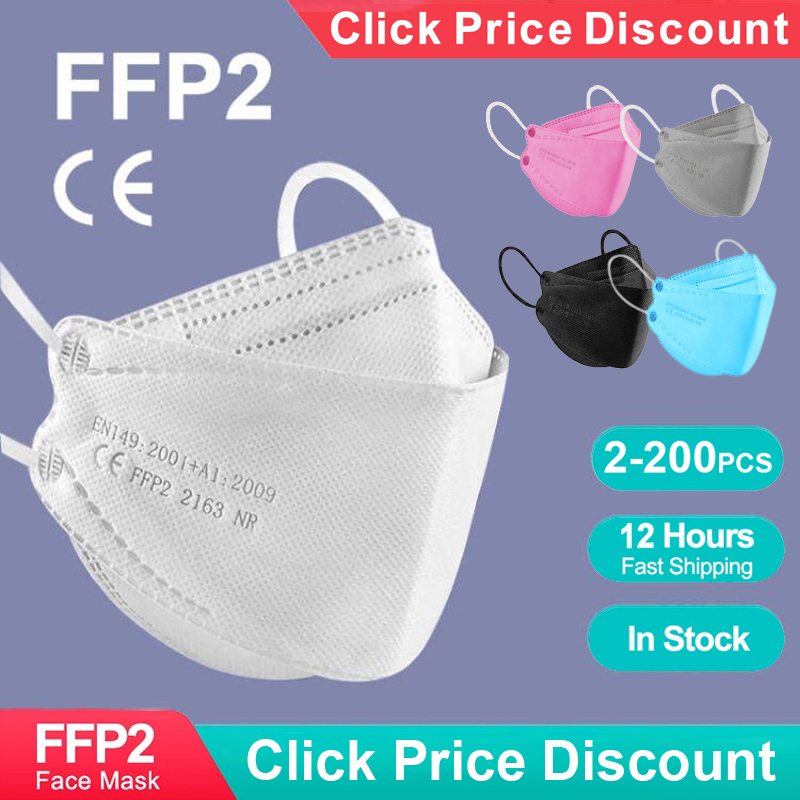 Sheet Face Mask Pack - Zertifizierte KN95 FFP2-Maske in Fischform für