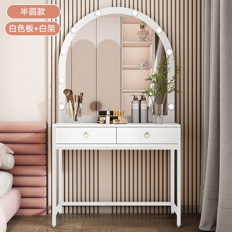 Beauty Makeup Bridal - Studio-Schminktisch mit Lampe, Brautladen-Schminktisch, doppelseitiger Spiegel,