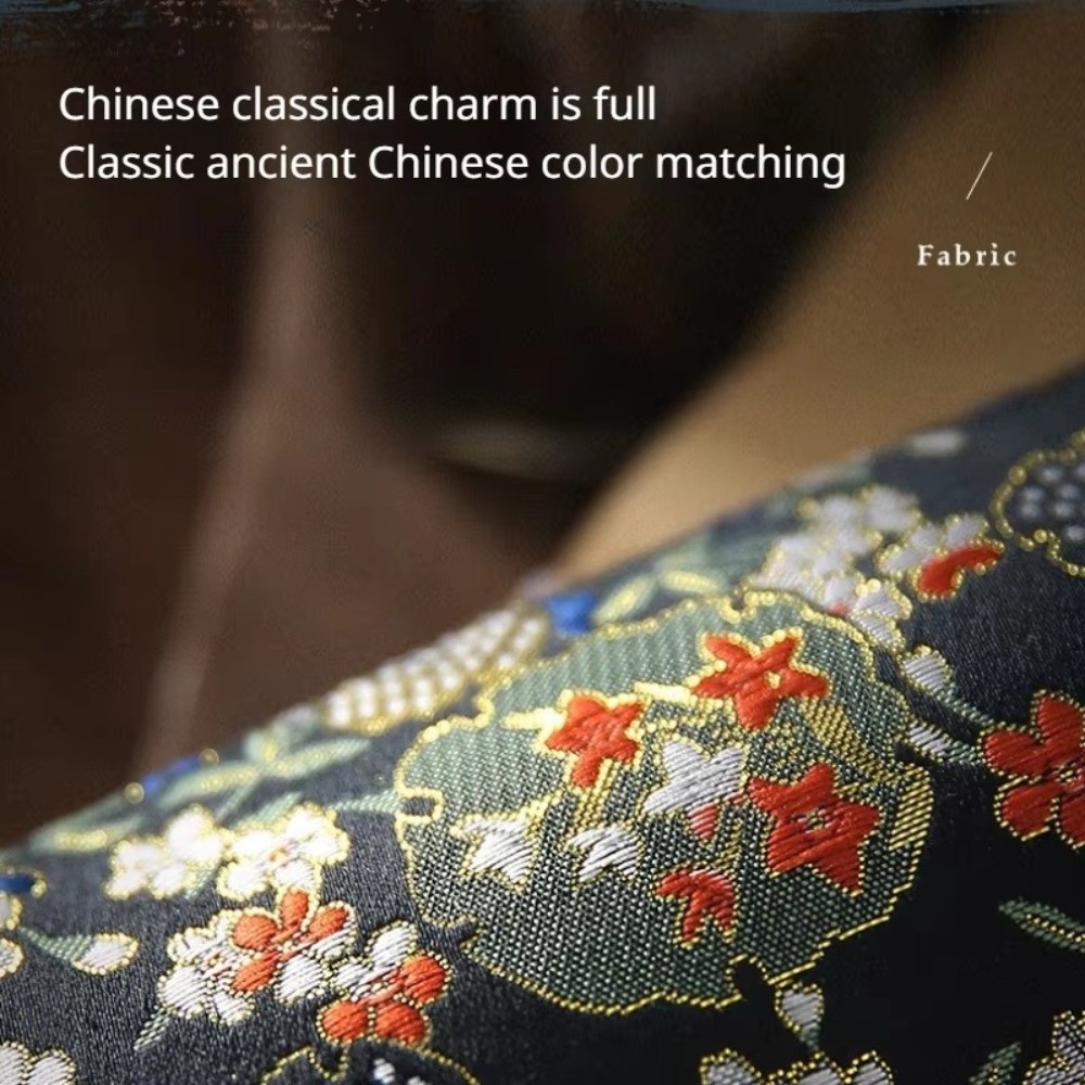 Beauty Makeup School - Chinesischer Retro-Stil Federmäppchen mit Flanellfutter, China-Vogel-Blumen-Kunst