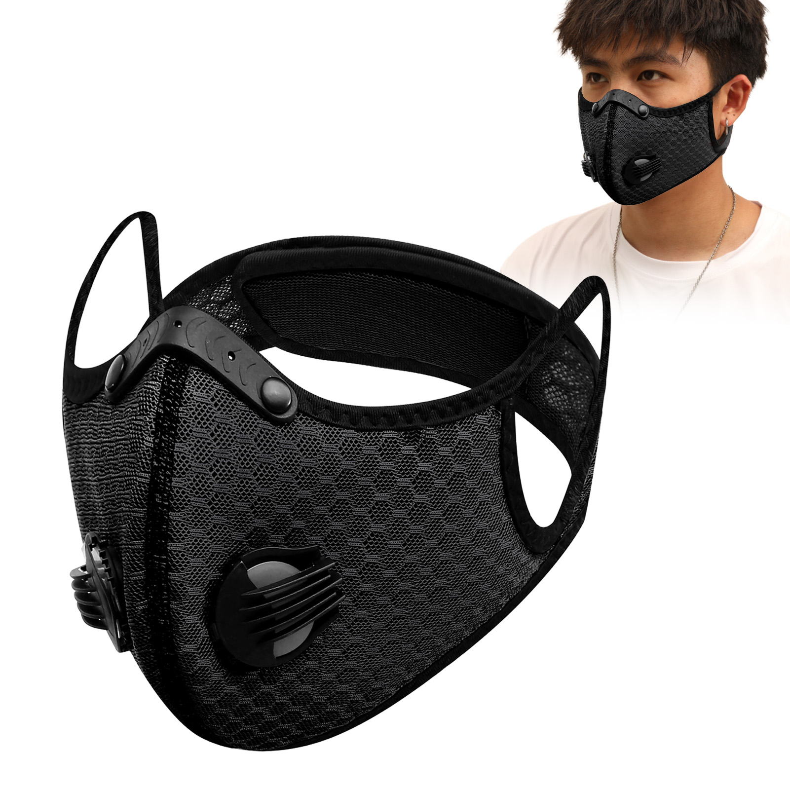 Sheet Face Mask Pack - Unisex Winddichte Reitmaske Aktivkohle-Maske Outdoor-Sport Anti-Staub-Verschmutzungsmaske