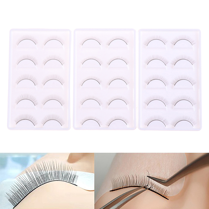Beauty Makeup Training - 【5 Paar Übungswimpern, Wimpernverlängerungs-Zubehör, Trainingsmaterial, falsche