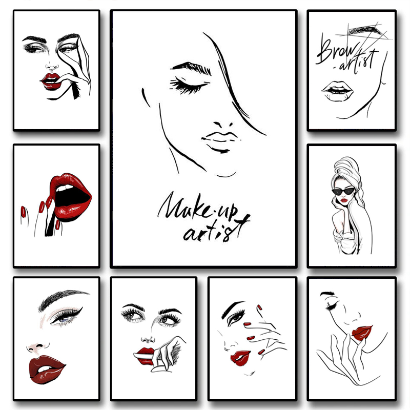 Mode-Make-up-Poster Sexy Schön – Beauty Makeup Hd Bewertung und Preis