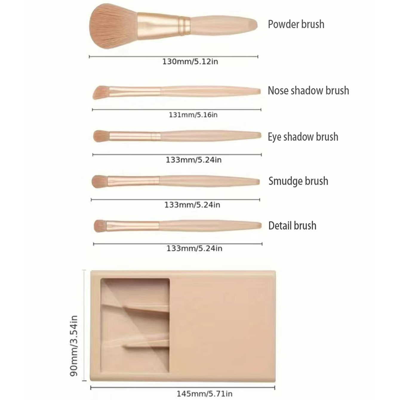 5-teiliges Kosmetikpinsel-Set  – Beauty Makeup Box Set Bewertung und Preis