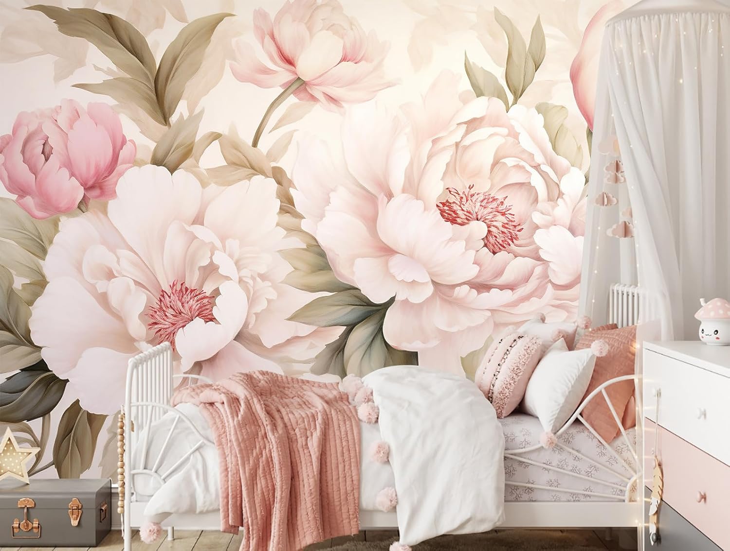 Elegante Pfingstrosen-Blumen-W – Beauty Makeup Desk Bewertung und Preis