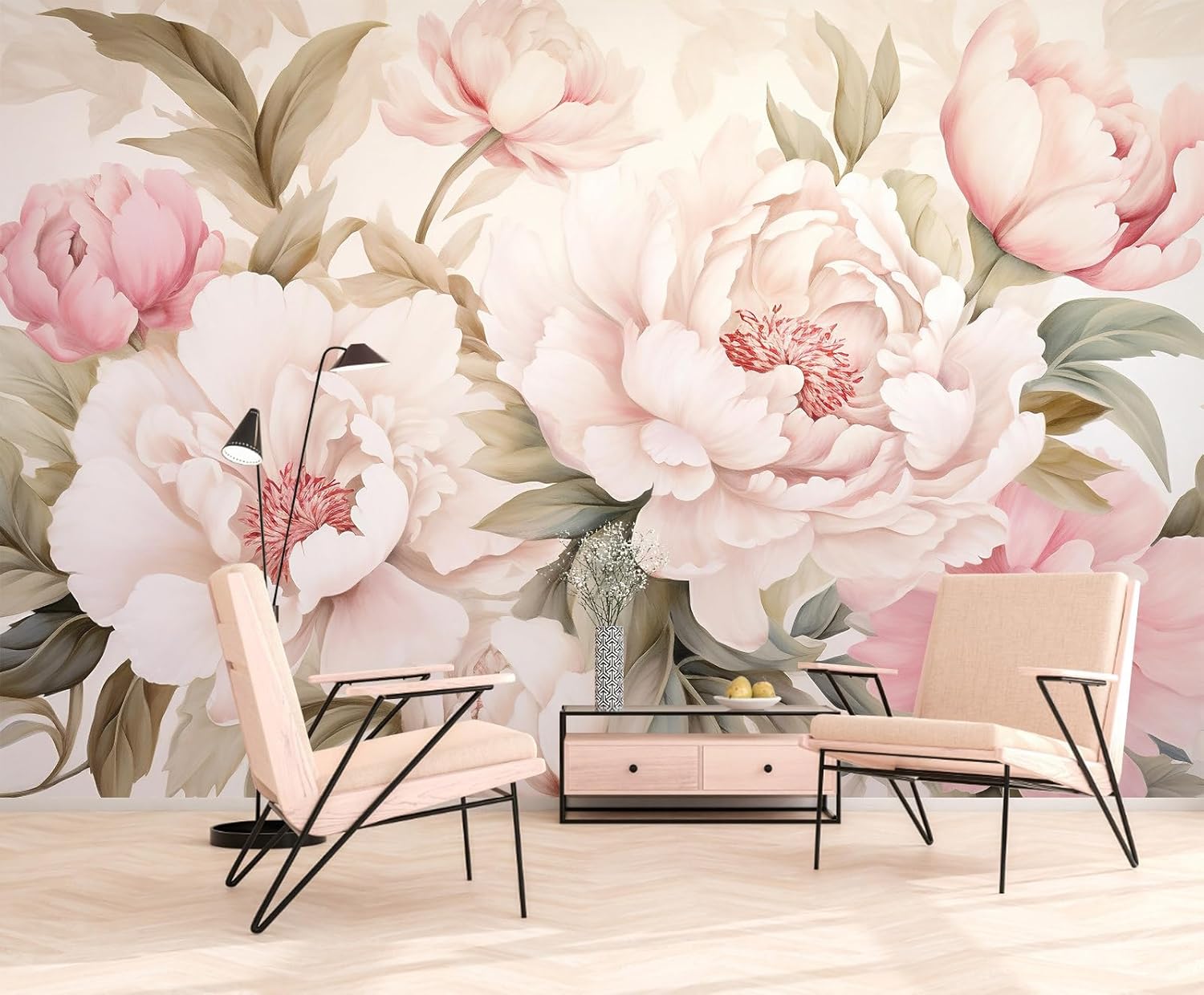 Elegante Pfingstrosen-Blumen-W – Beauty Makeup Desk Bewertung und Preis