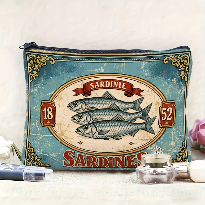 Retro-Sardinen-Print Kosmetikt – Beauty Works Makeup Bewertung und Preis