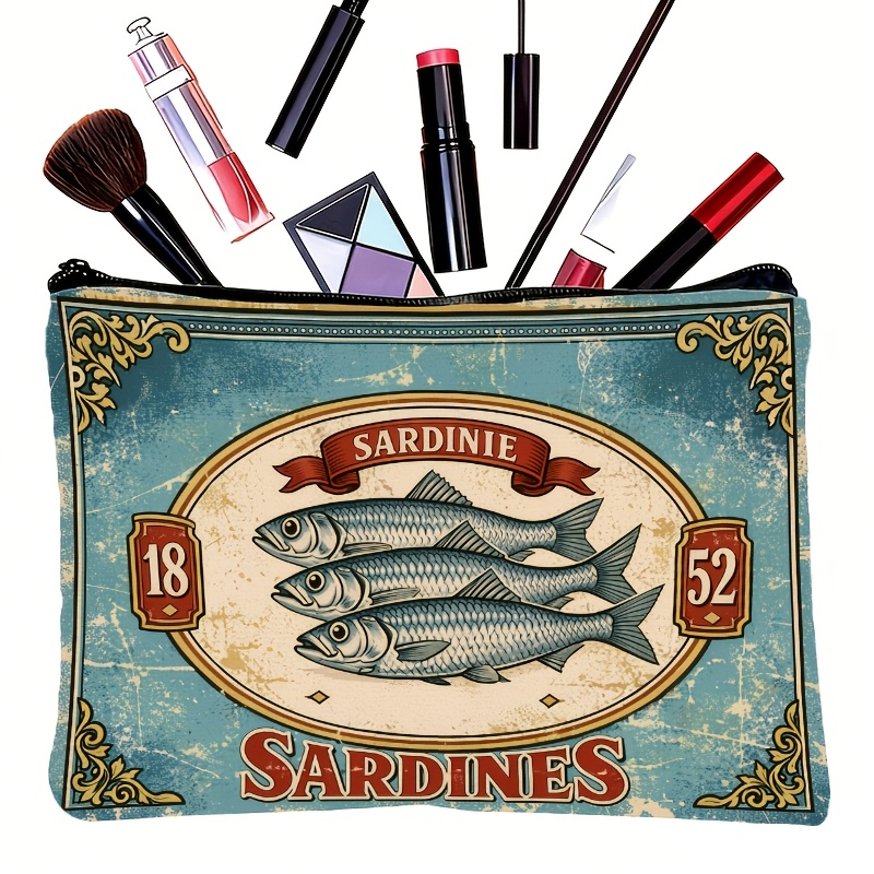 Retro-Sardinen-Print Kosmetikt – Beauty Works Makeup Bewertung und Preis